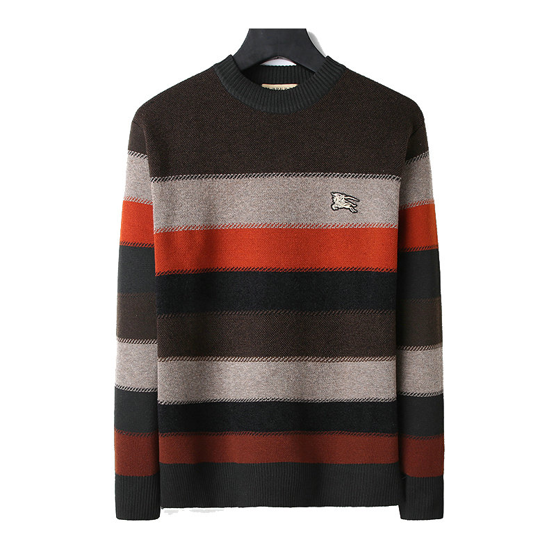 burberry pulls et sweat-shirts pour homme black gray orang line